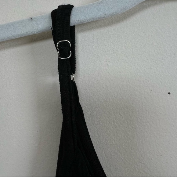 Maxi Dress Cozy Co Black Spaghetti Strap Button Neck NWT Knit Casual Size S 2-4 - Picture 9 of 10